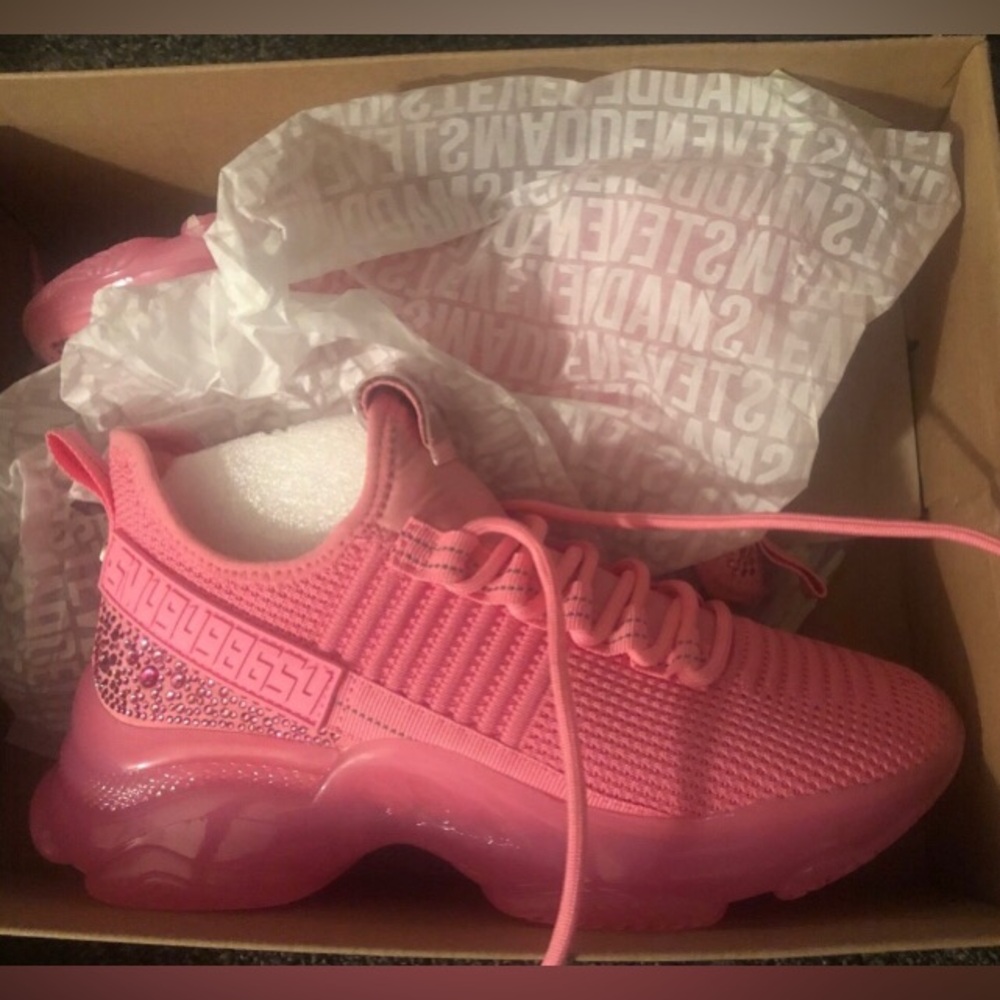 Brand new bling Maxima barbie pink sneakers